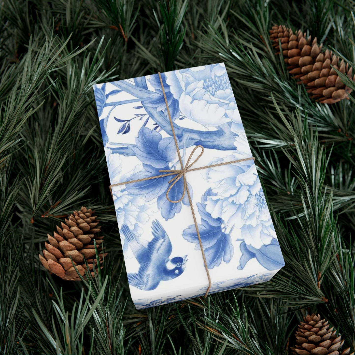 Blue & White Chinoiserie Gift Wrapping Paper