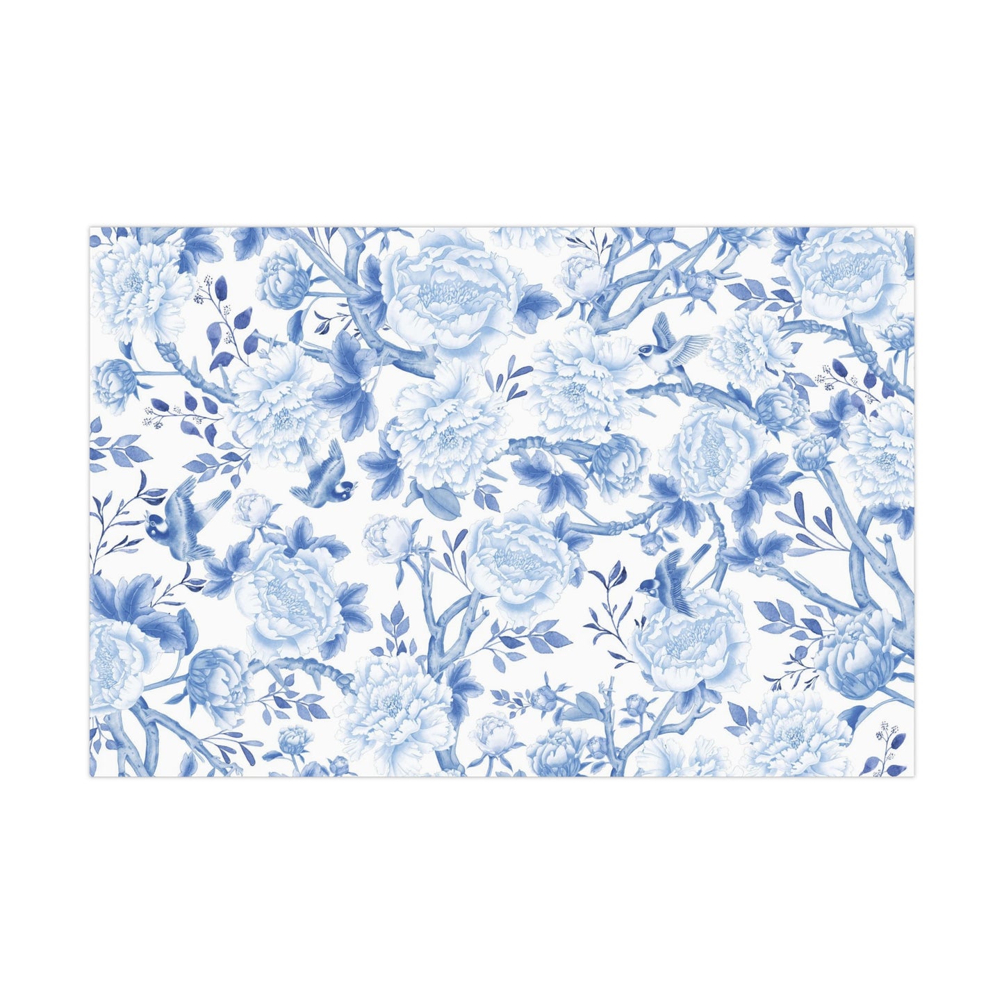 Blue & White Chinoiserie Gift Wrapping Paper