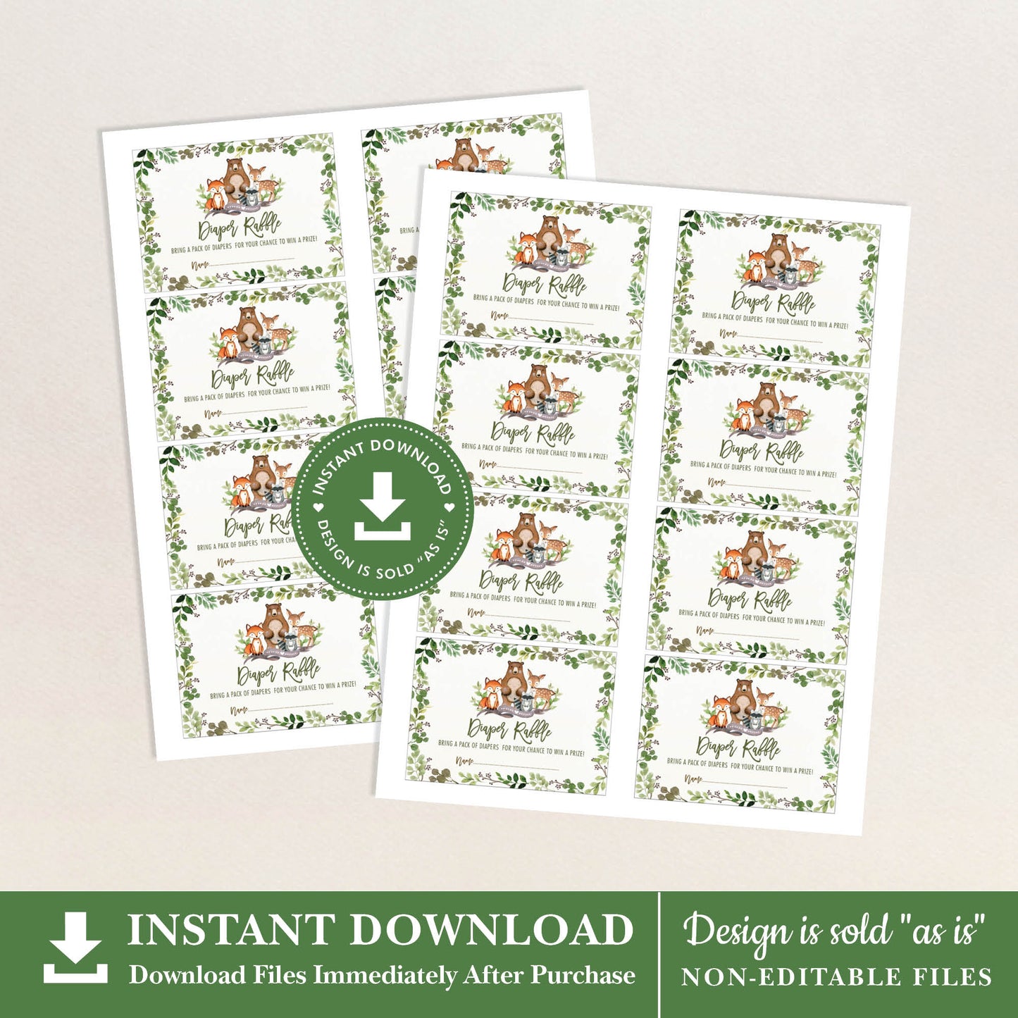 Diaper Raffle Card