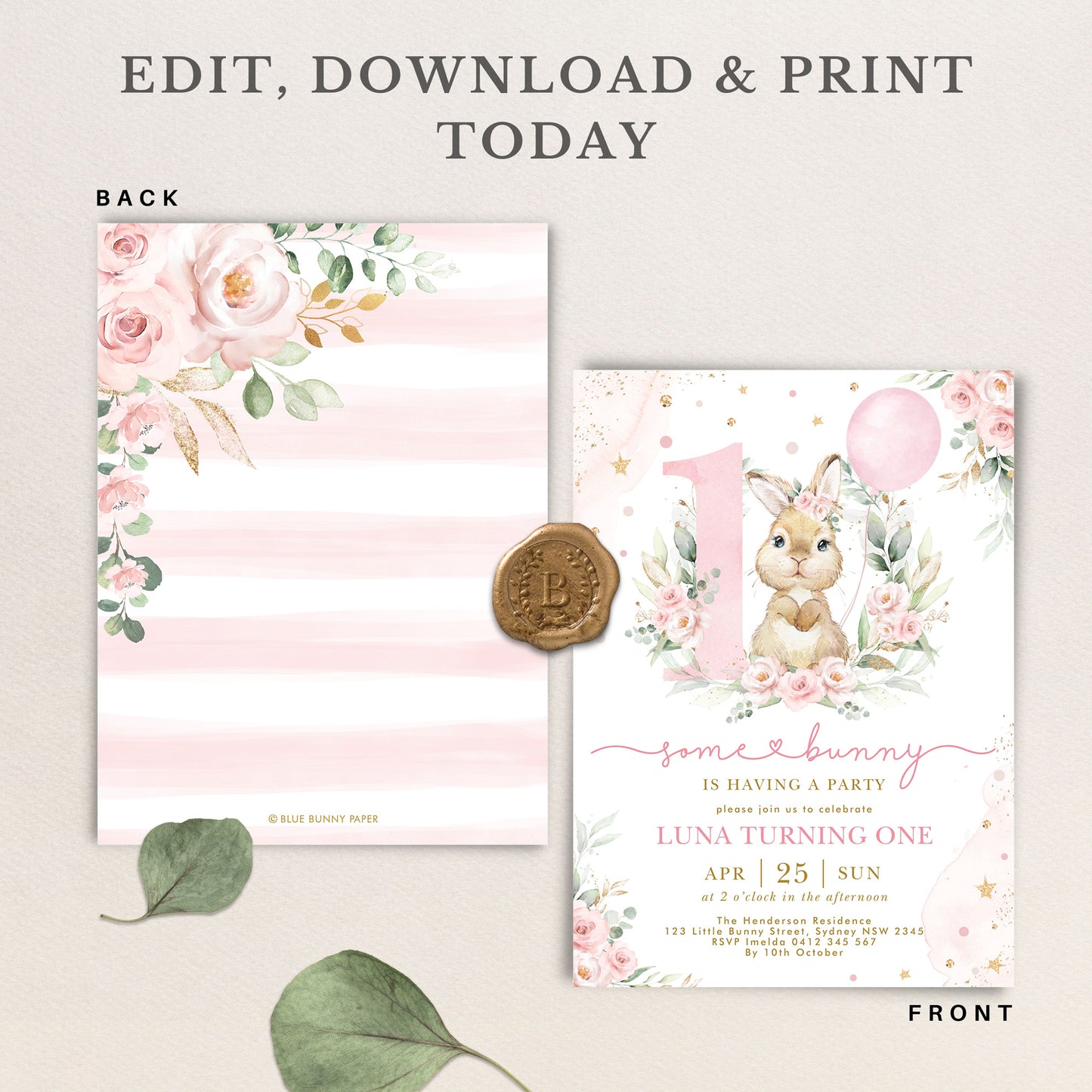 First Birthday Invitation