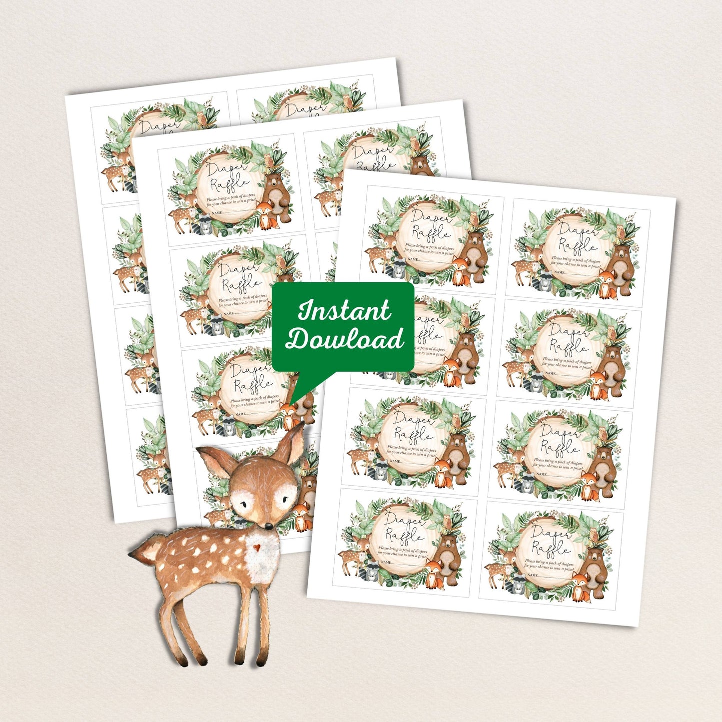 Diaper Raffle Cards