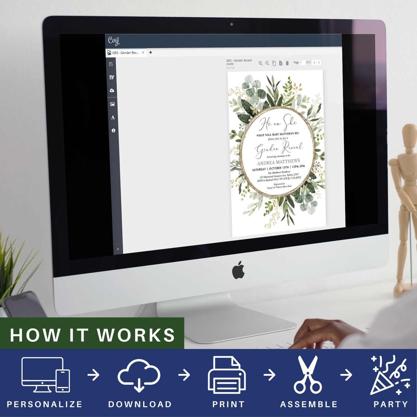 Gender Reveal Invitation