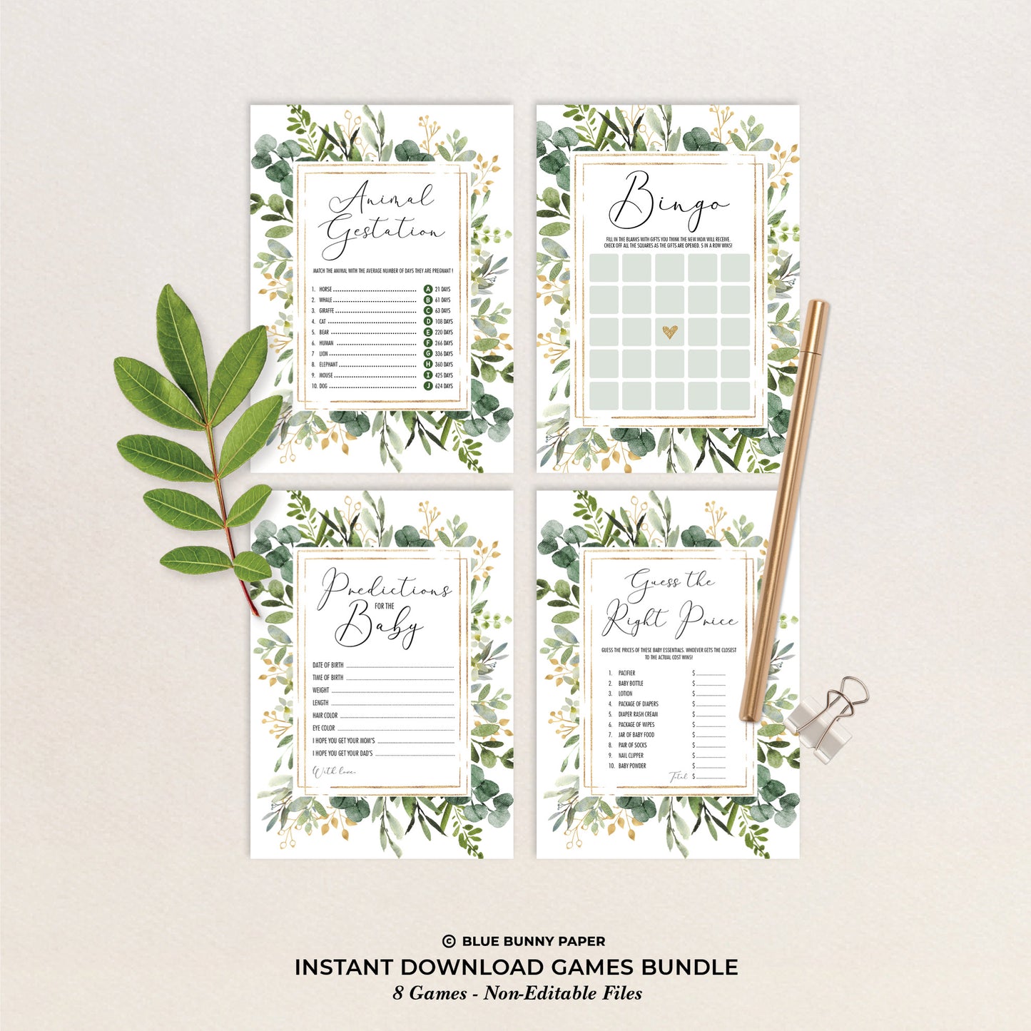 Baby Shower Games Bundle