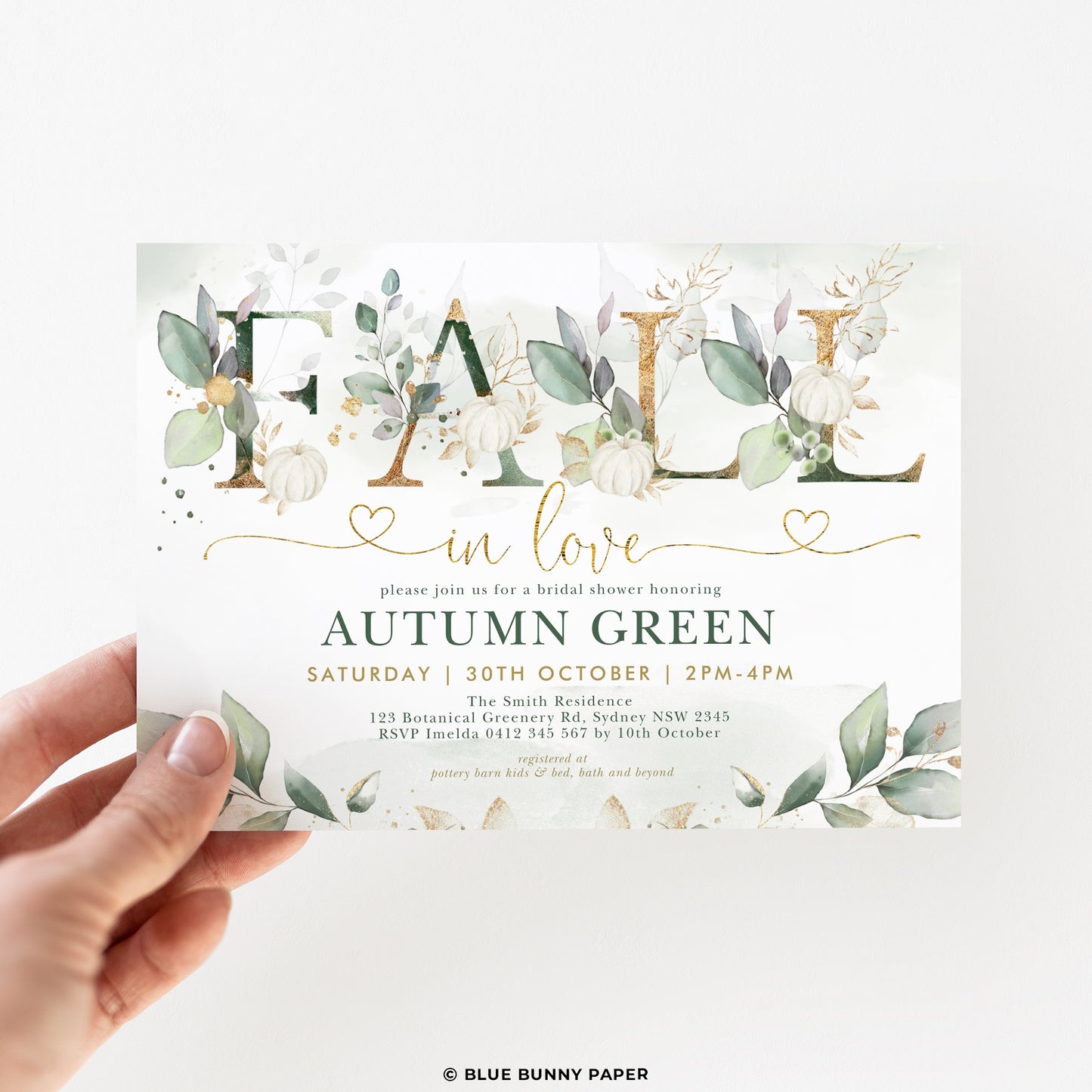 Fall in Love Bridal Shower Invitation