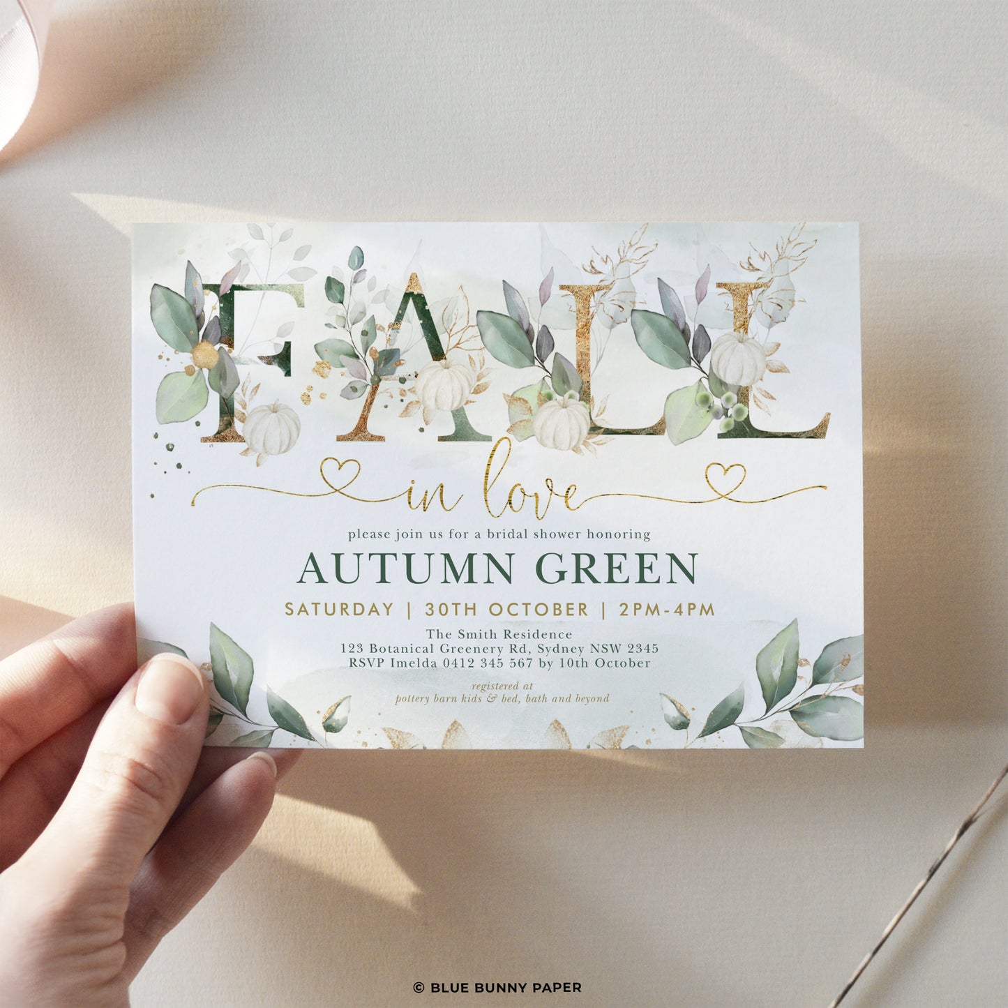 Fall in Love Bridal Shower Invitation