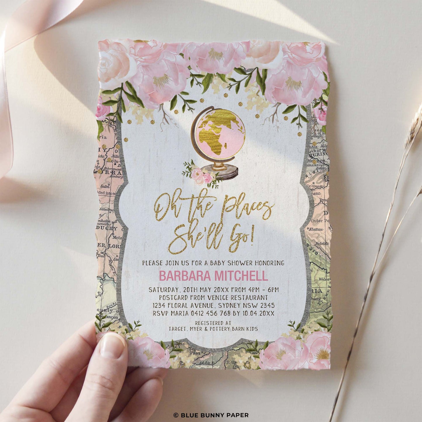 Travel Baby Shower Invitation