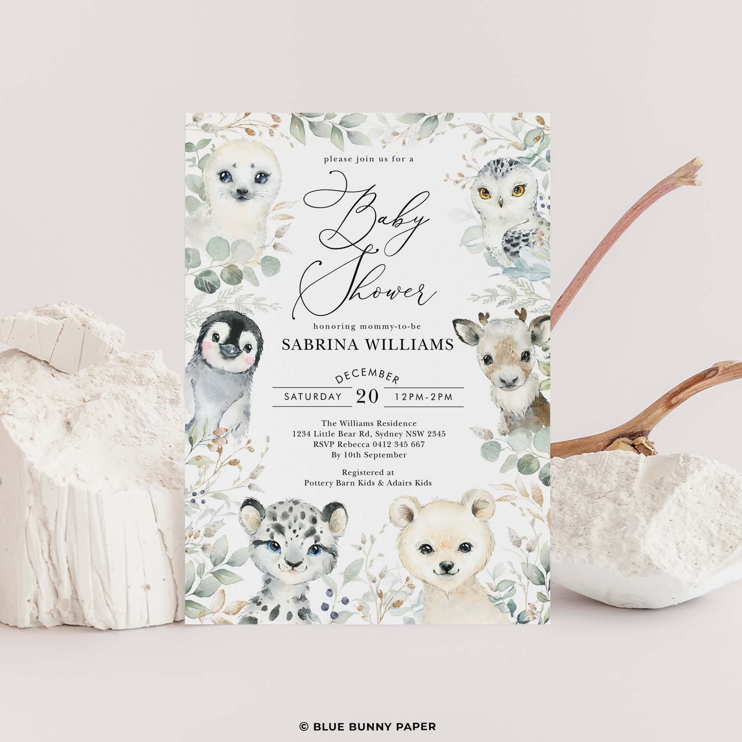 Winter Baby Shower Invitation
