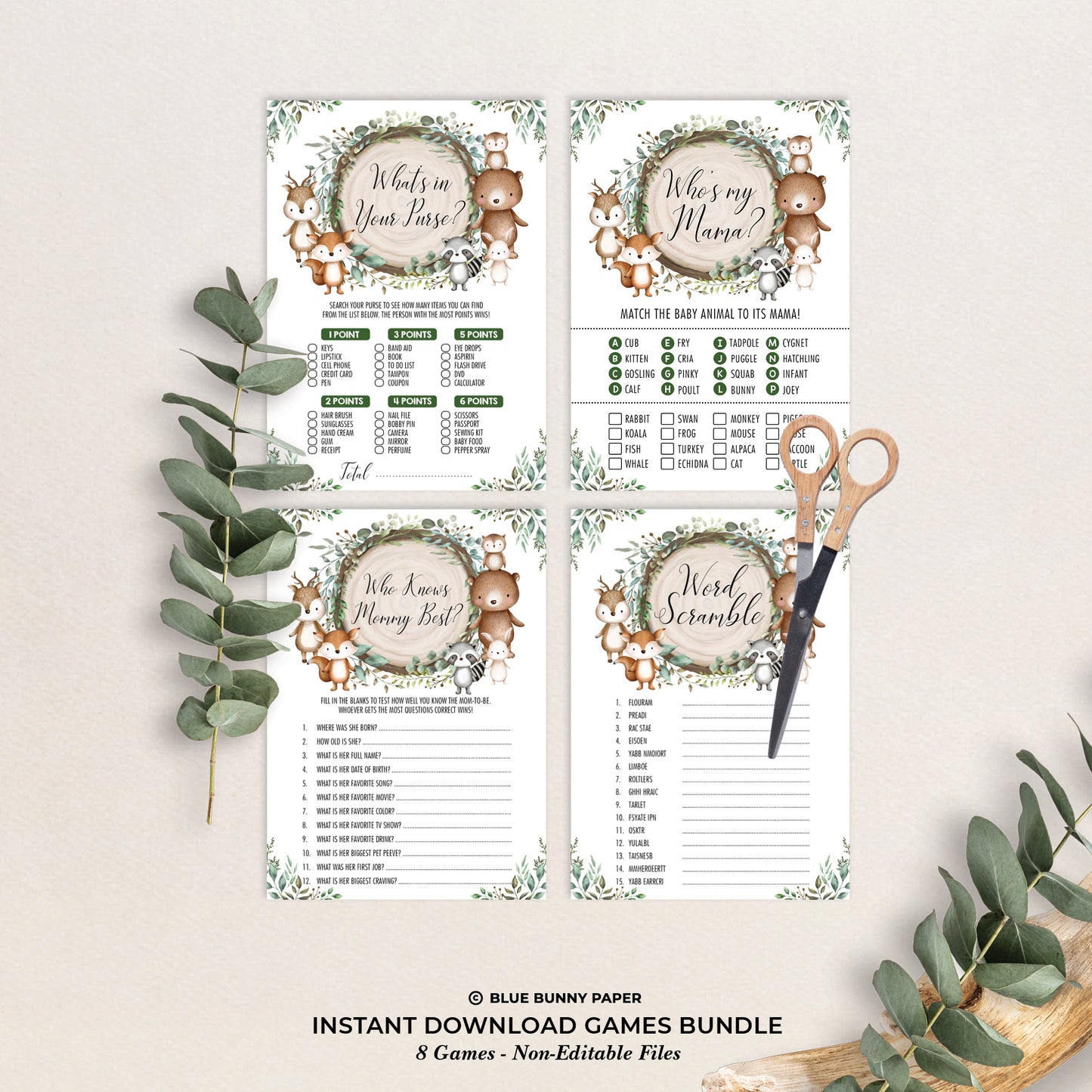 Baby Shower Games Bundle