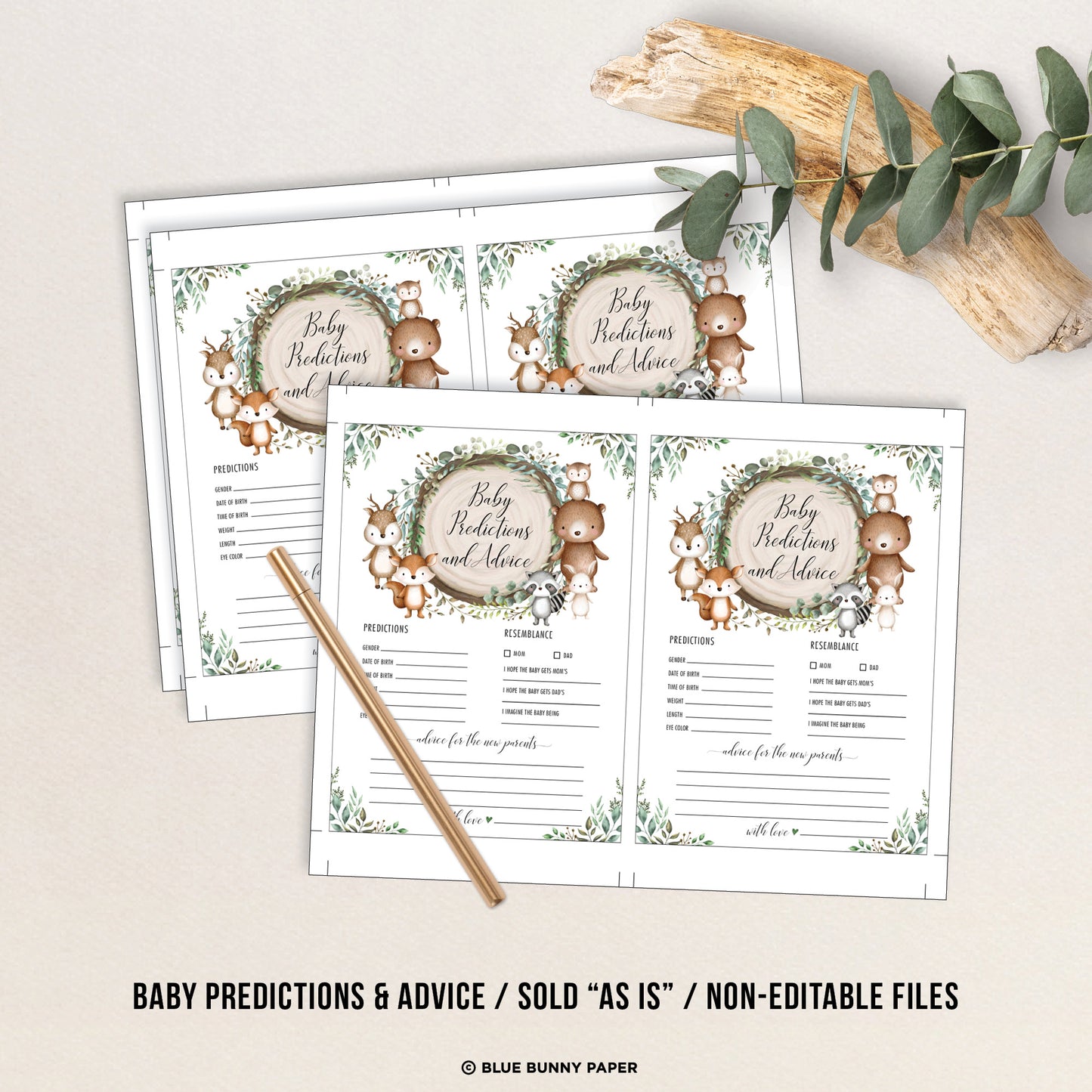 Baby Predictions & Advice Card