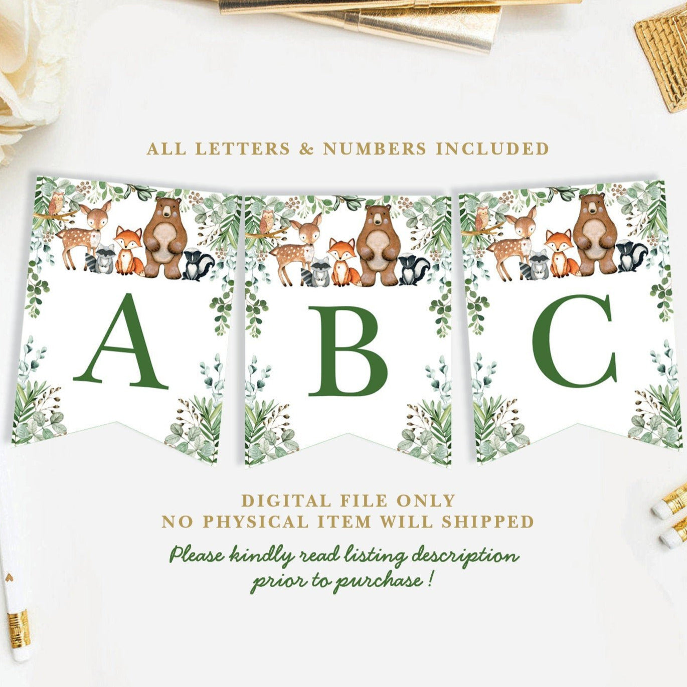 Woodland Baby Shower Banner
