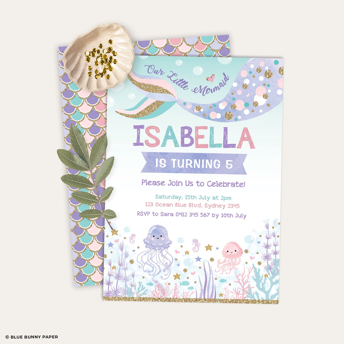 Mermaid Birthday Invitations