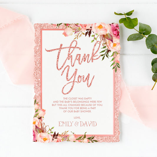 Baby Shower Thank You Card