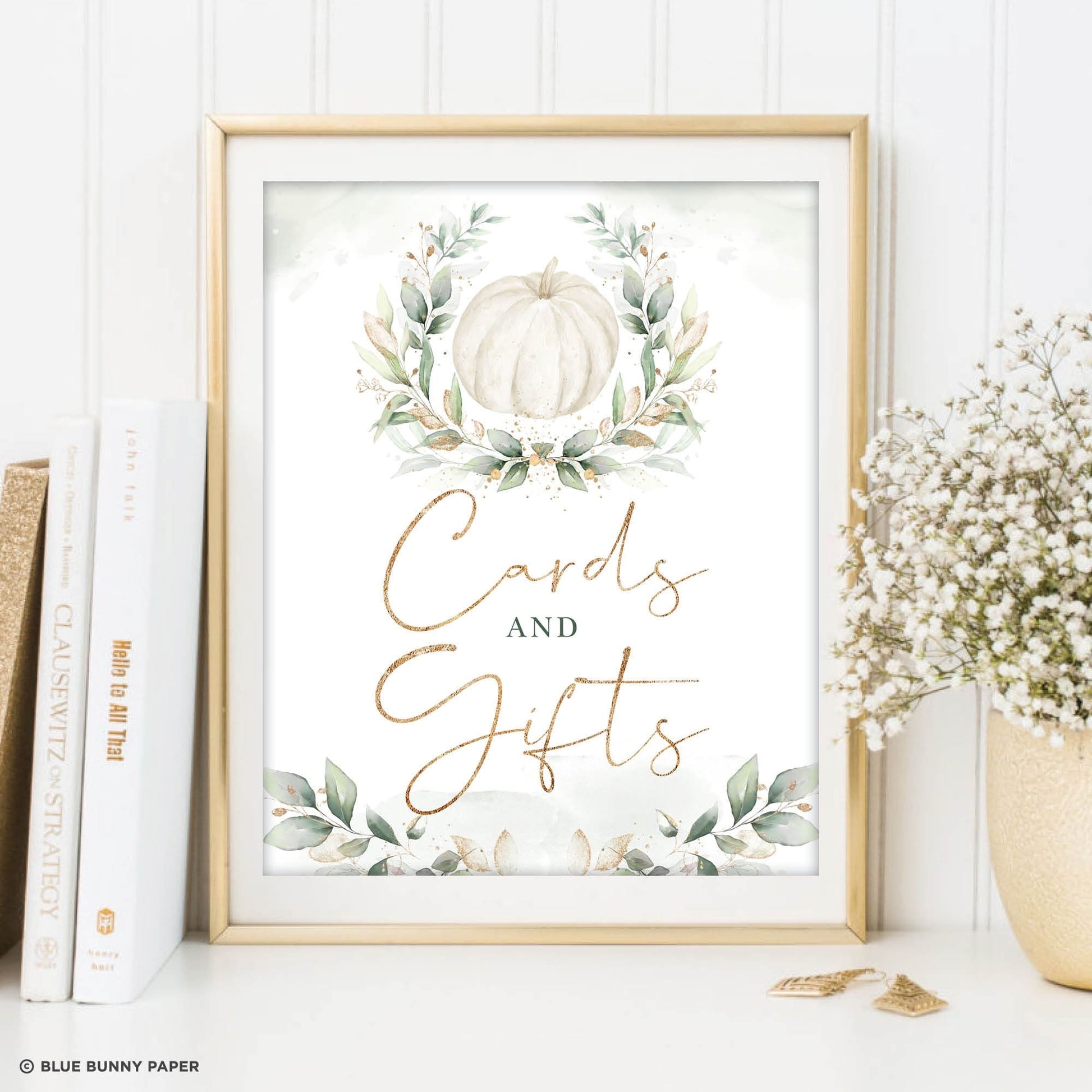 Pumpkin Cards & Gifts Party Sign