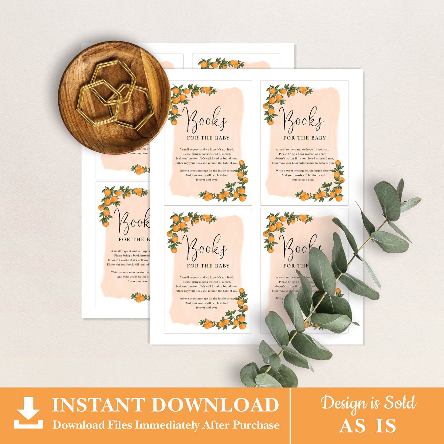 Baby Shower Book Request Card