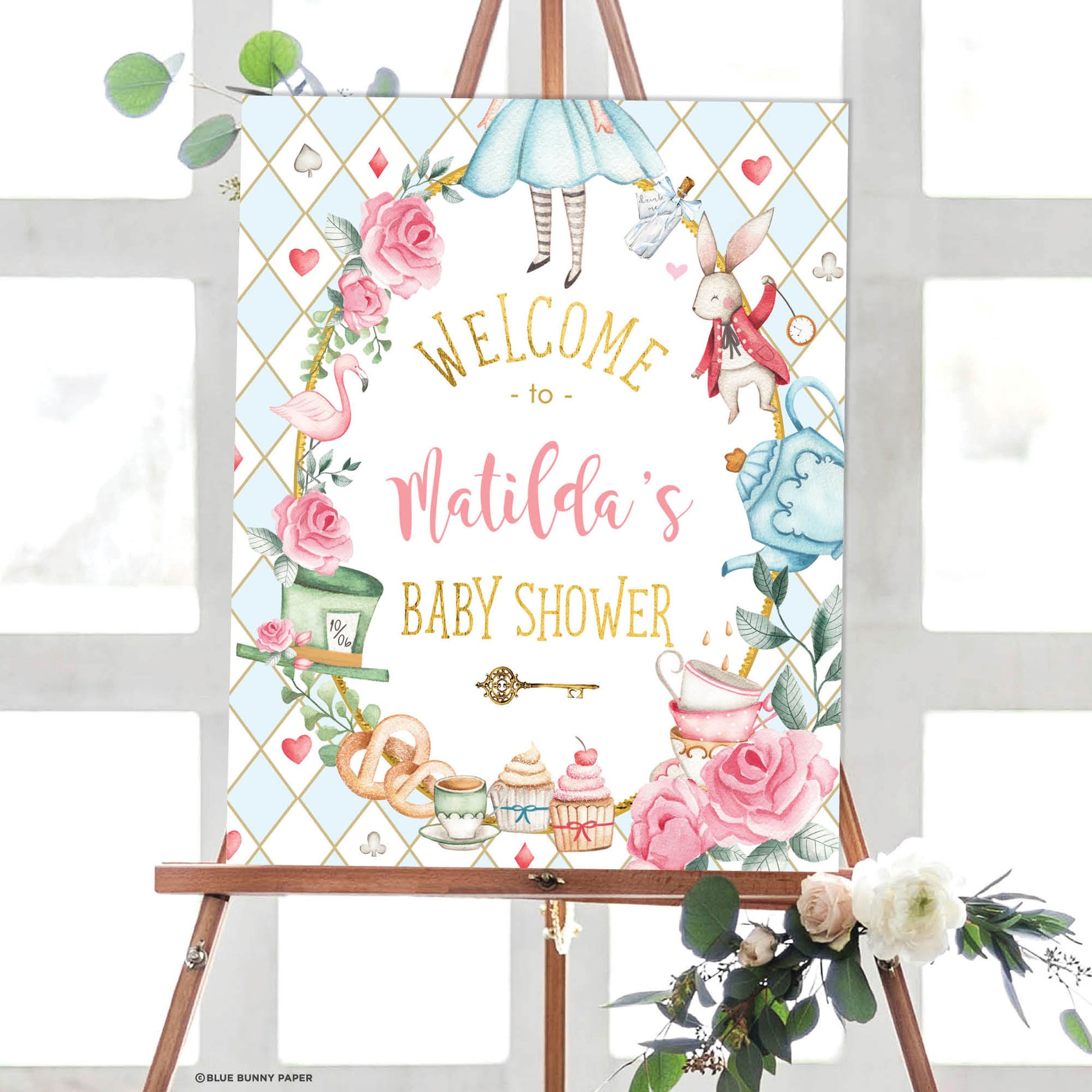 Alice in Wonderland Party Welcome Sign