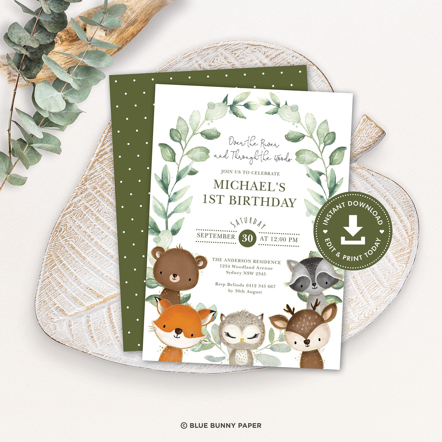 Woodland Birthday Invitation