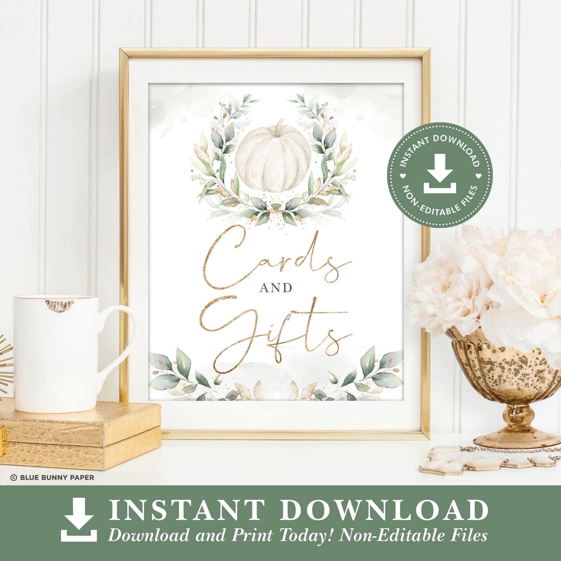 Pumpkin Cards & Gifts Party Sign