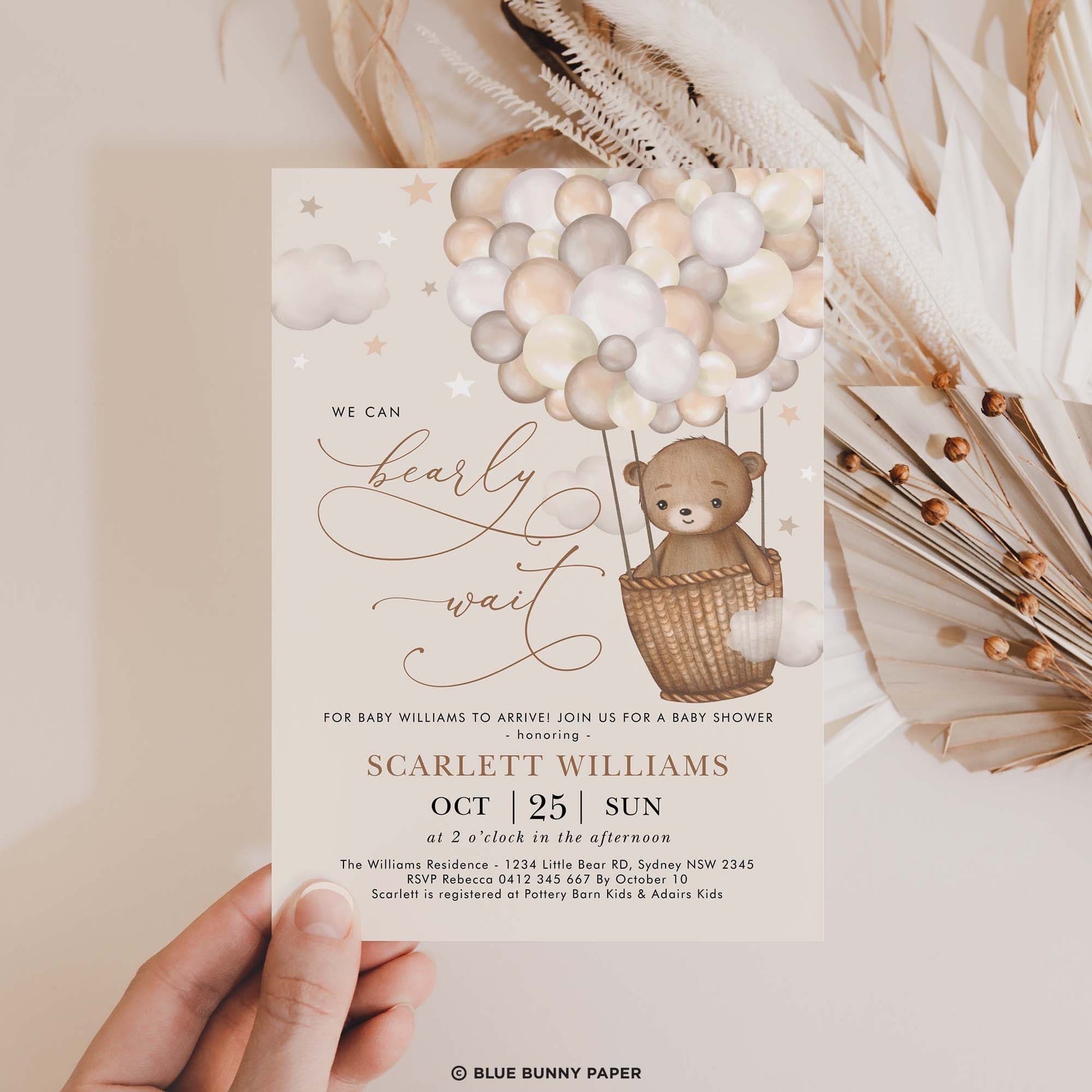 Teddy Bear Baby Shower Invitations