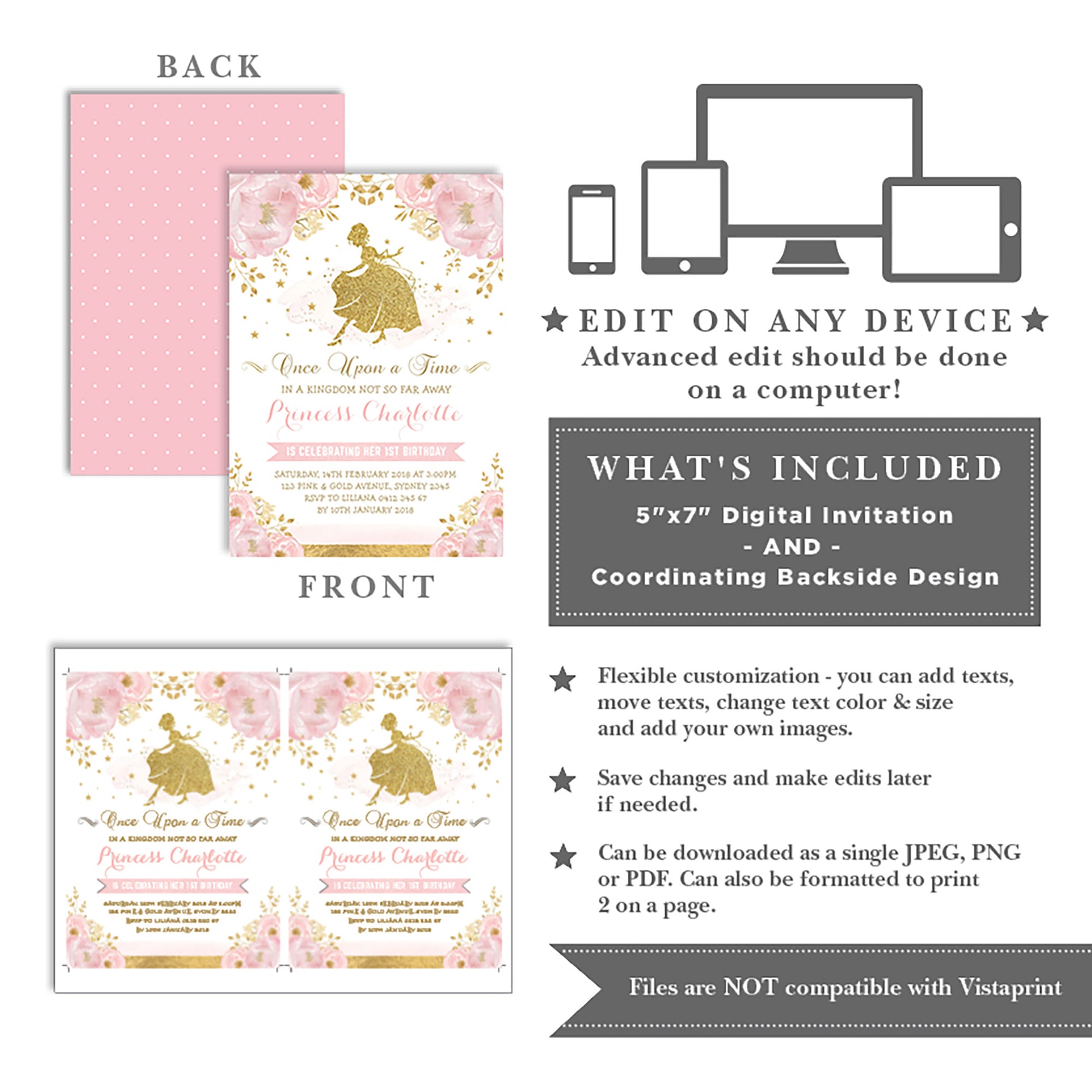 Princess Birthday Invitation