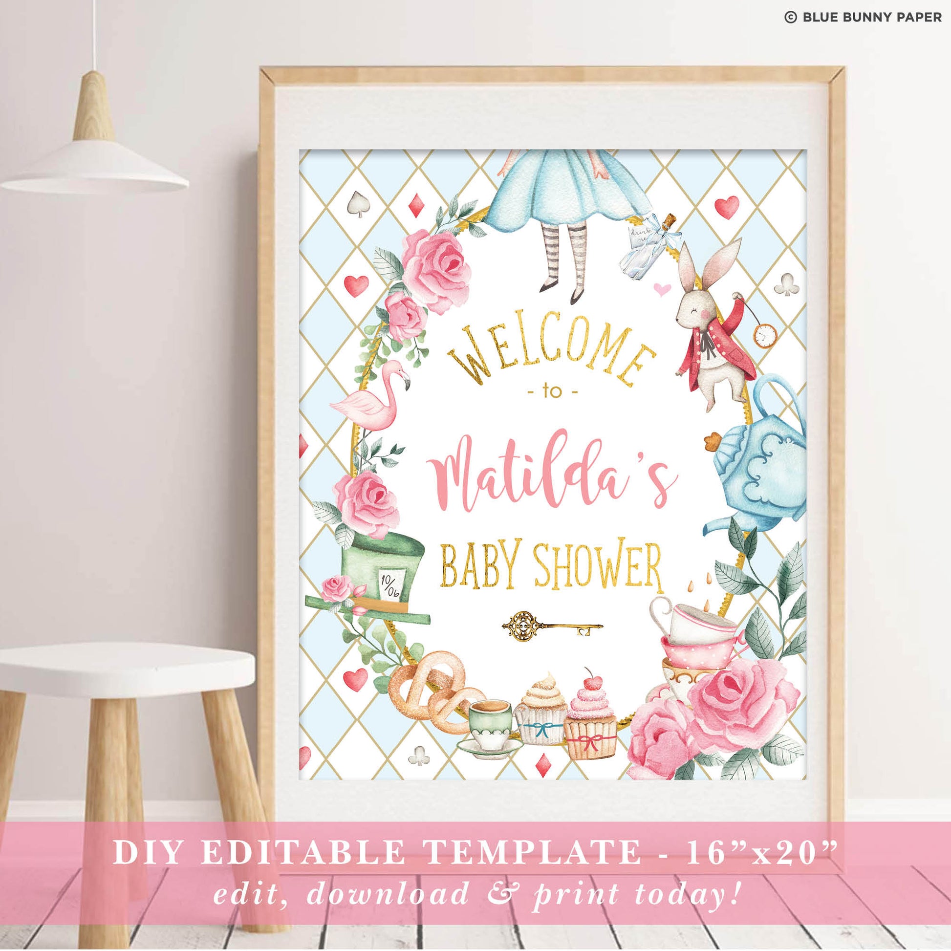 Alice in Wonderland Party Welcome Sign