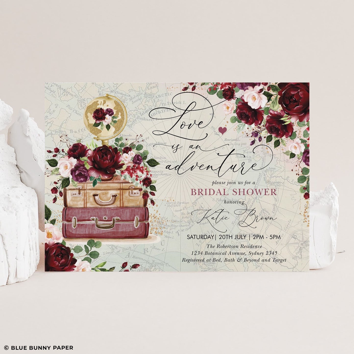Travel Bridal Shower Invite