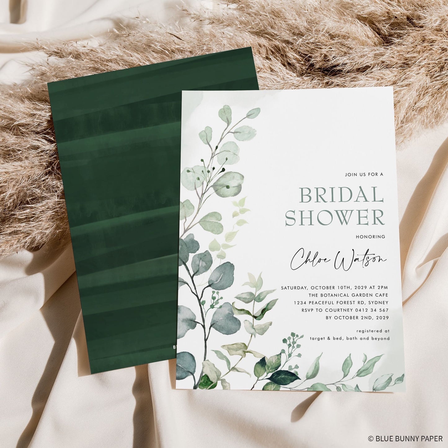 Greenery Bridal Shower Invitation
