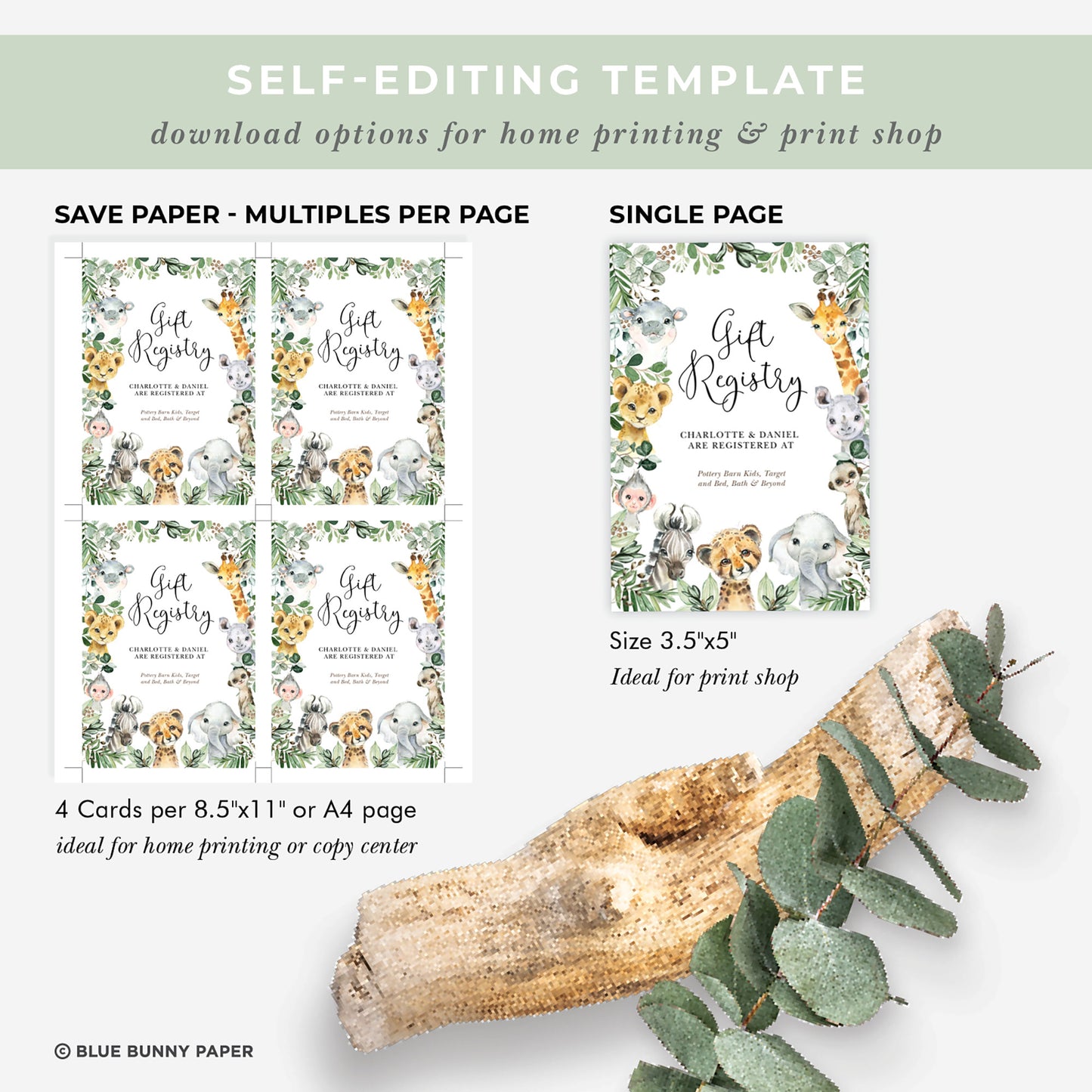 Gift Registry Insert Card