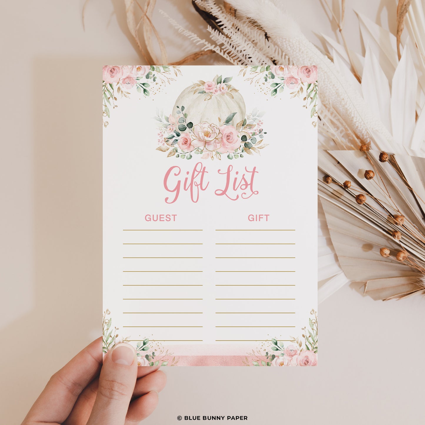 Gift List Baby Shower Game