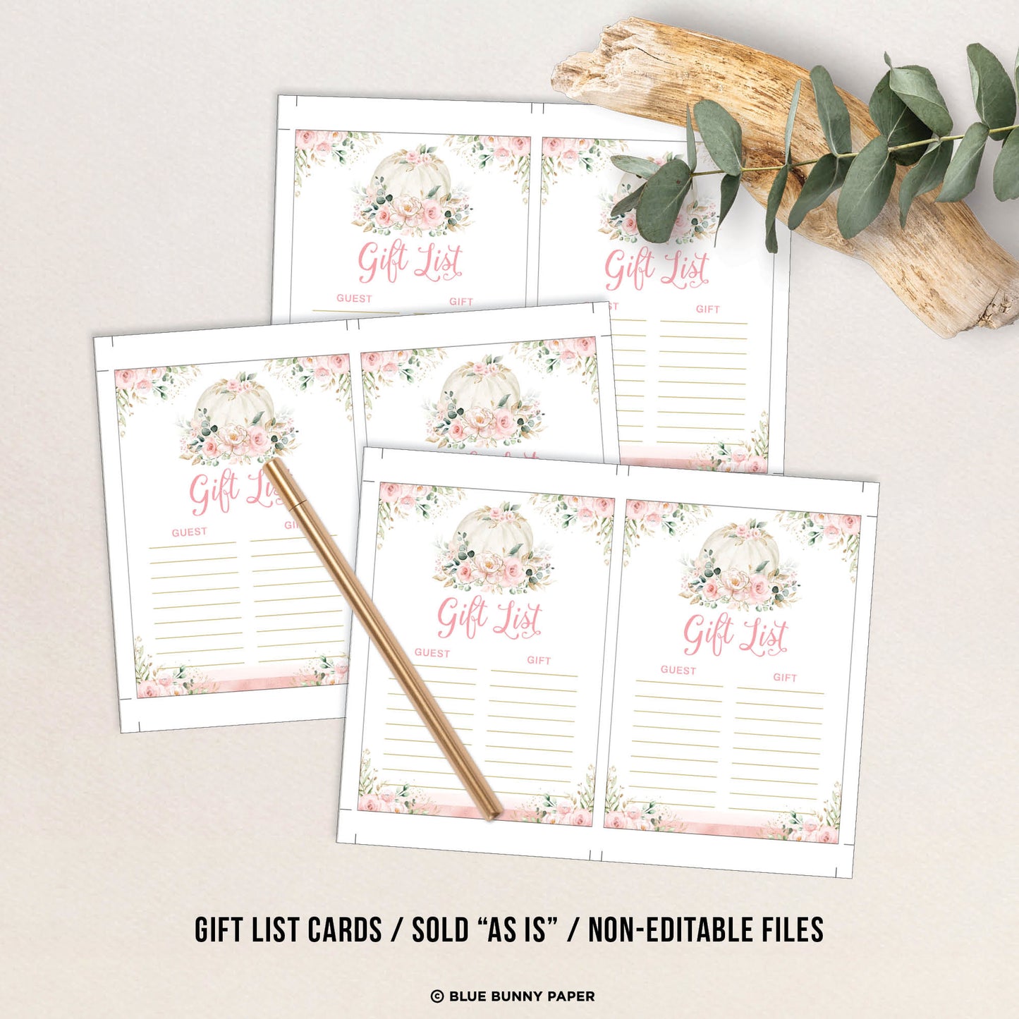 Gift List Baby Shower Game