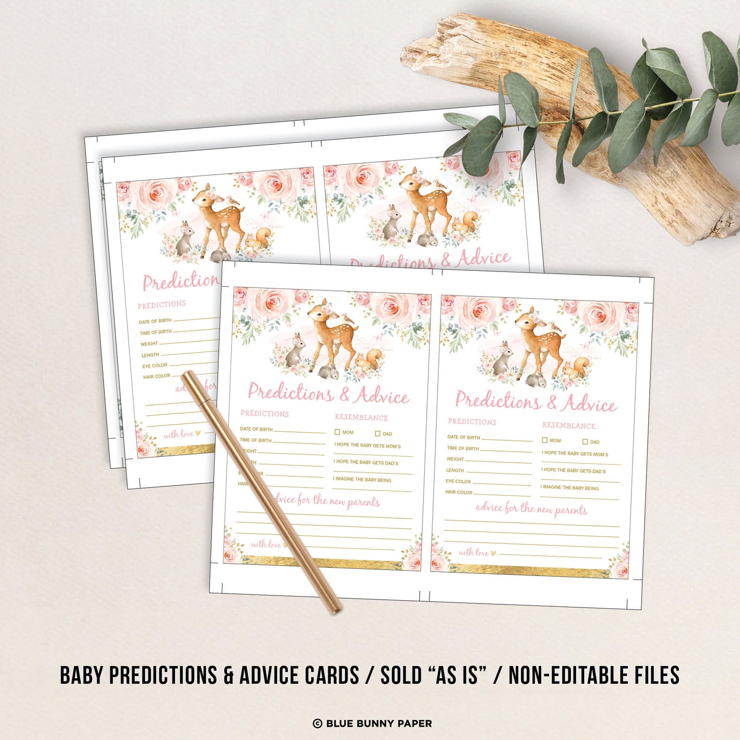 Girl Woodland Predictions & Advice Card