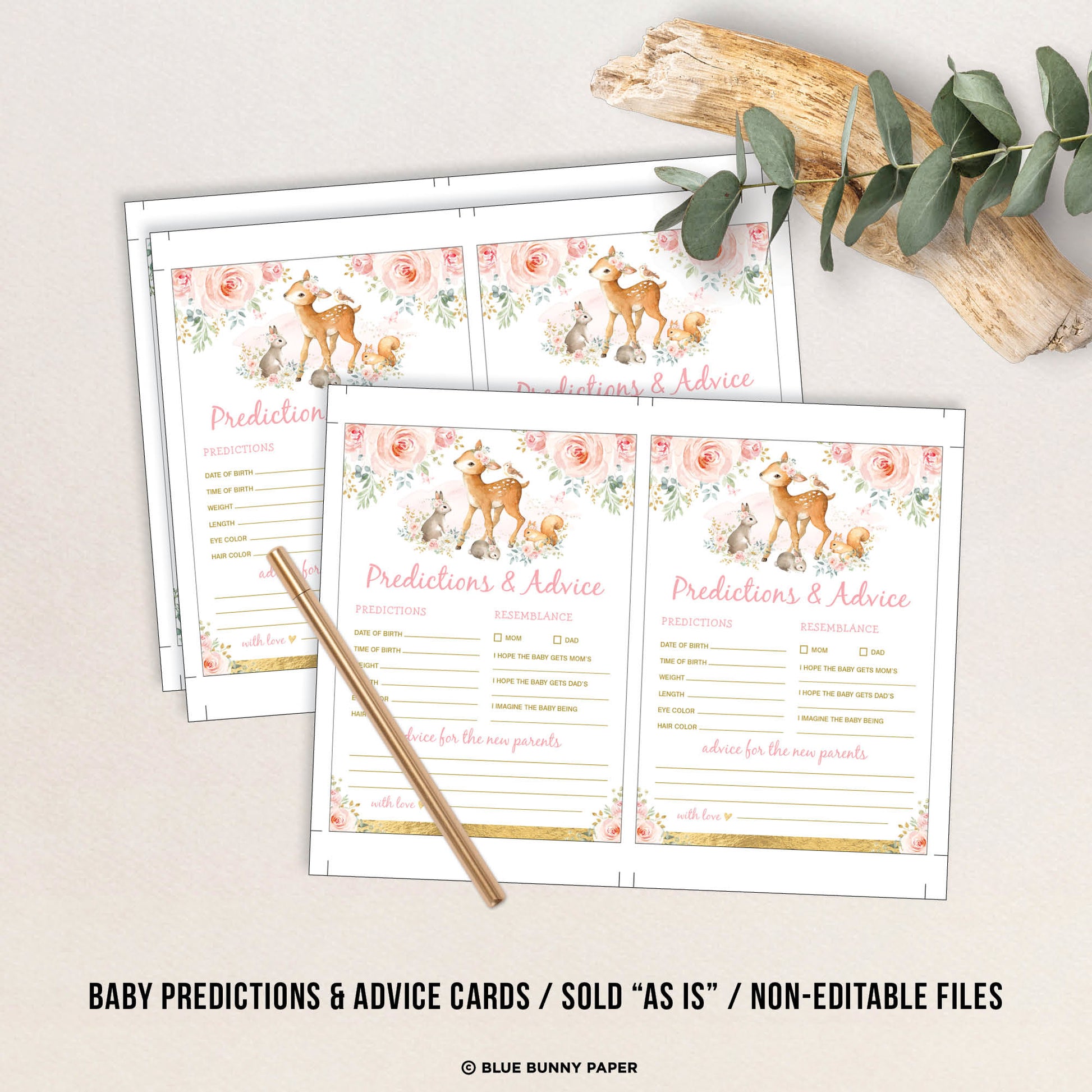 Girl Woodland Predictions & Advice Card