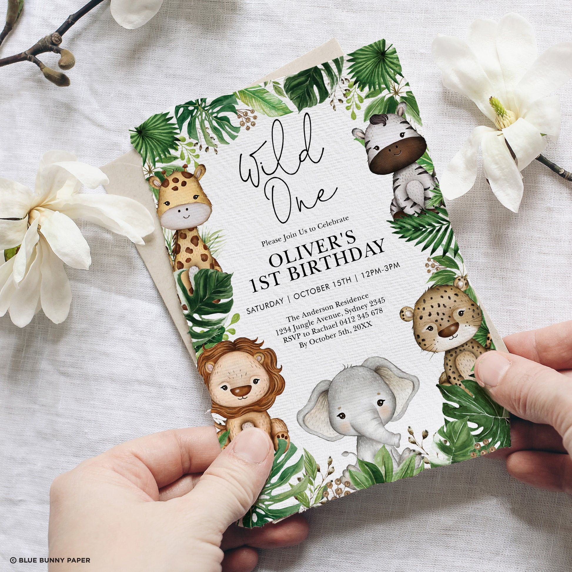 Wild One Birthday Invitations