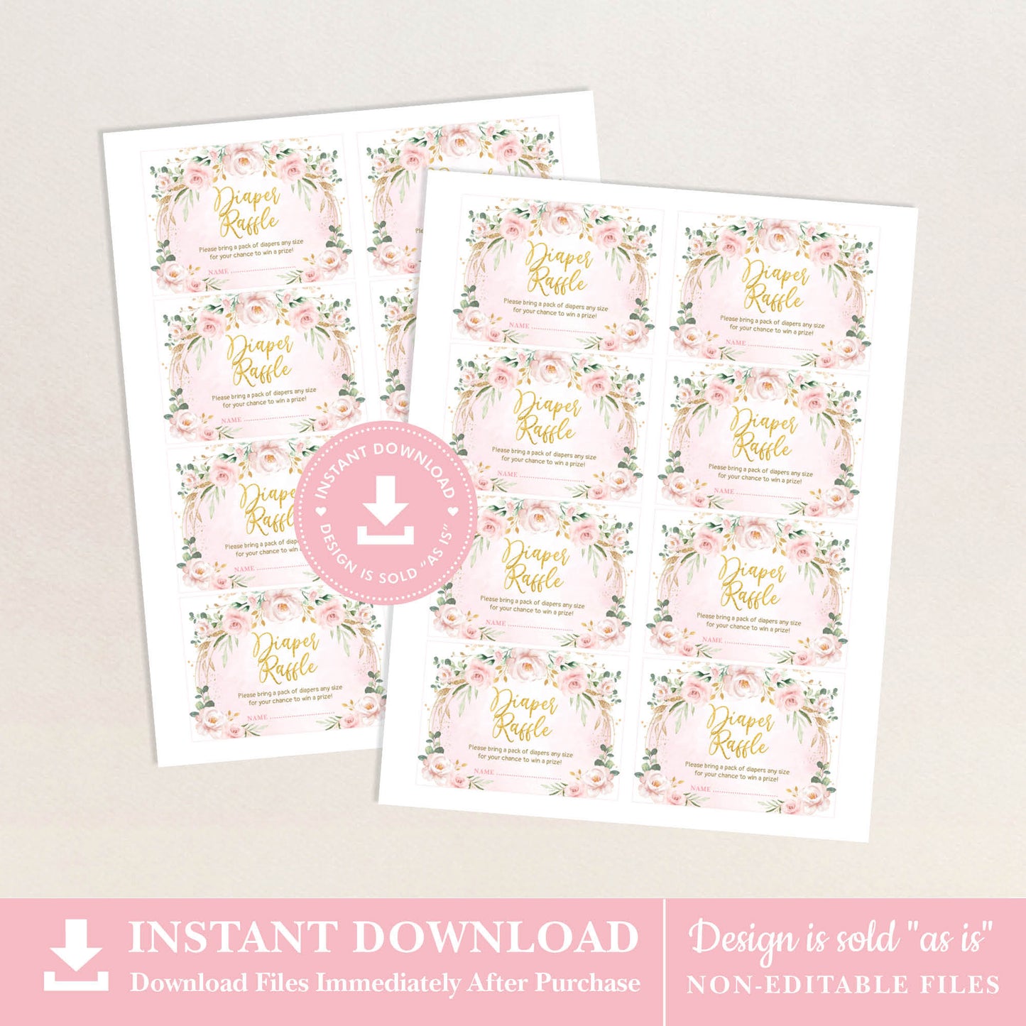 Diaper Raffle Card