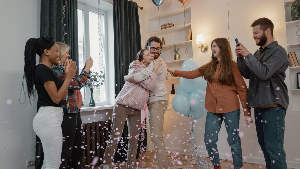 people playing fun baby shower games