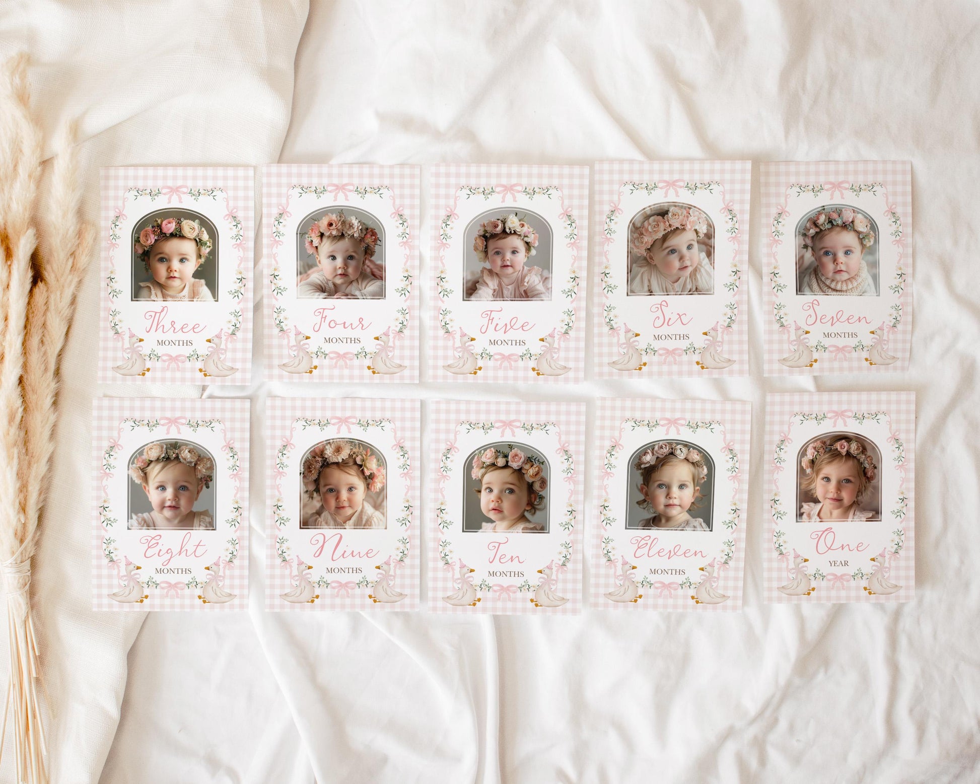 One Silly Goose First Birthday Photo Banner | Editable Corjl Template