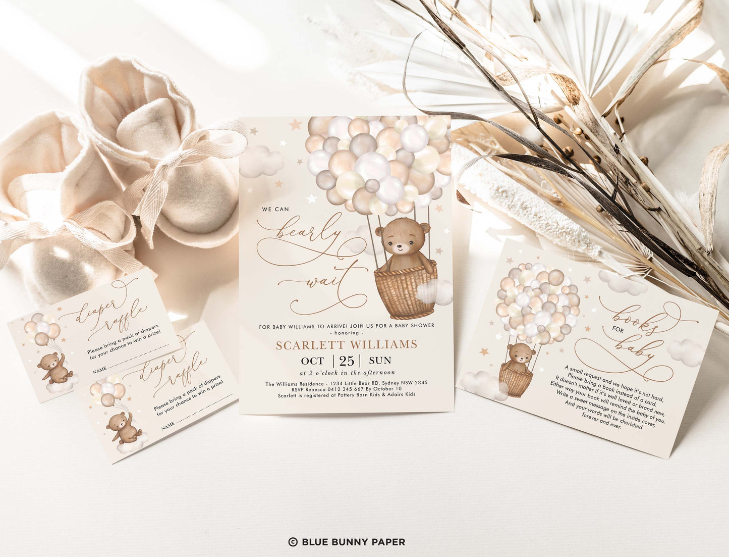 Teddy Baby Shower Invitation Bundle
