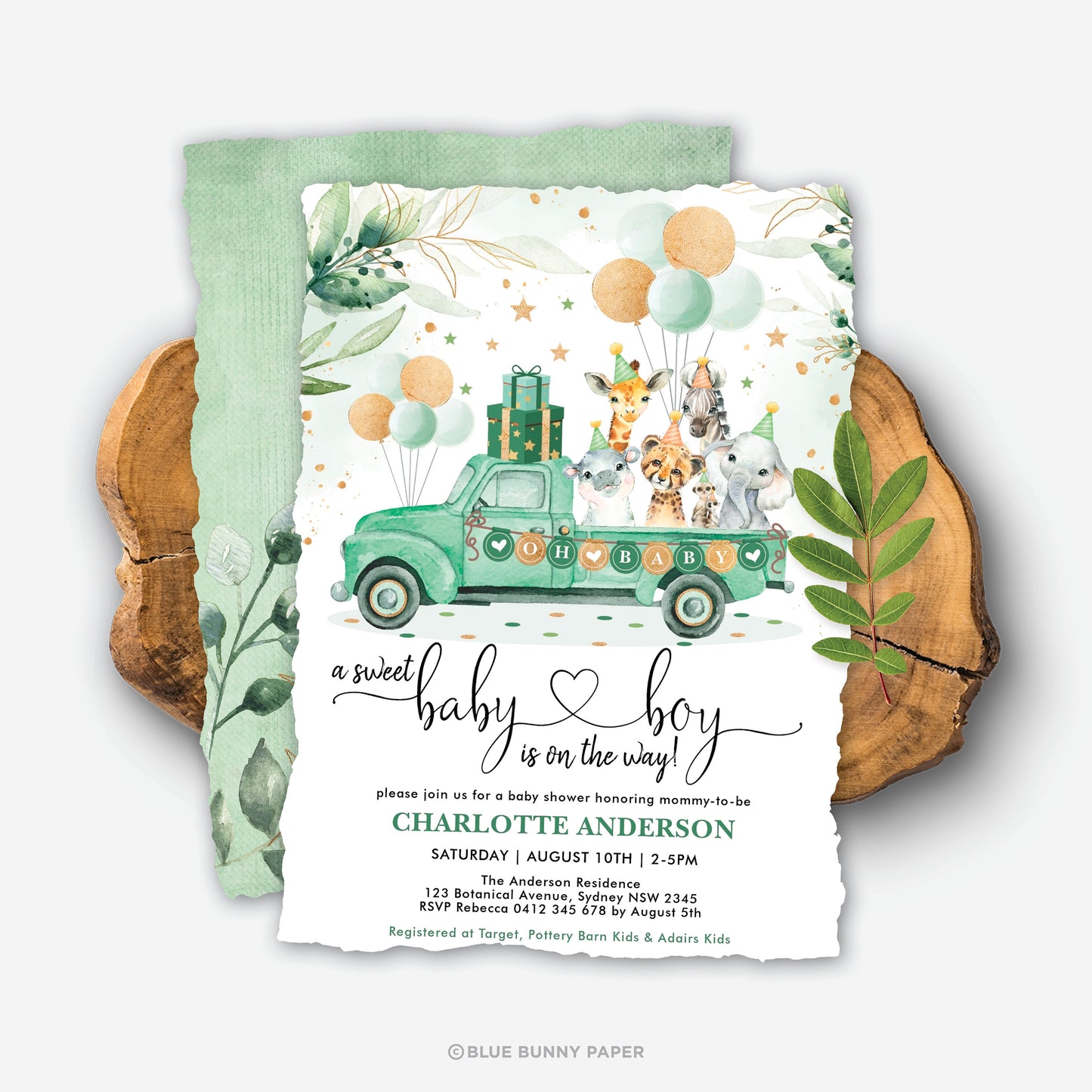 Jungle Baby Shower Invitation