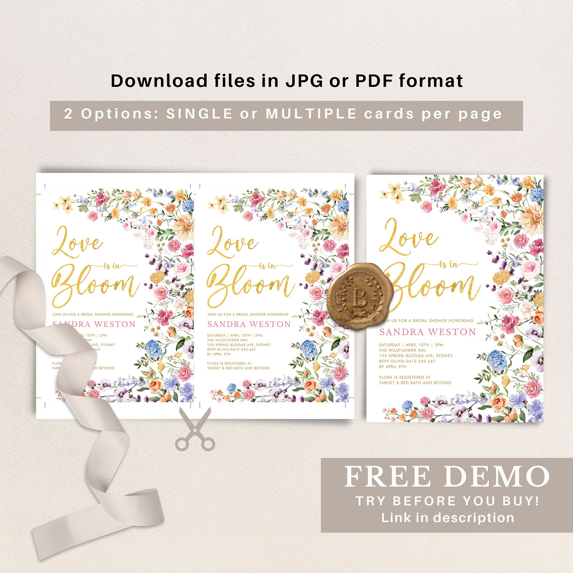 printable bridal shower invitation template