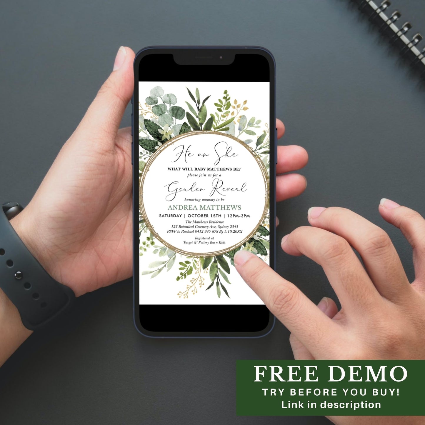 Gender Reveal Invitation