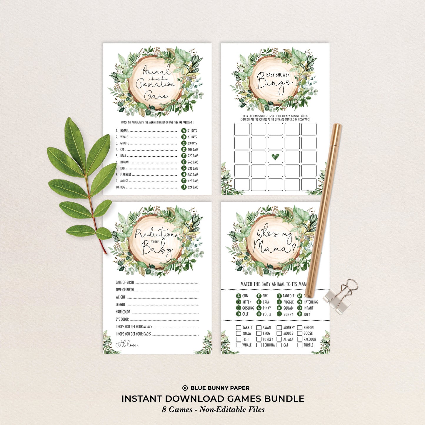 Baby Shower Games Bundle