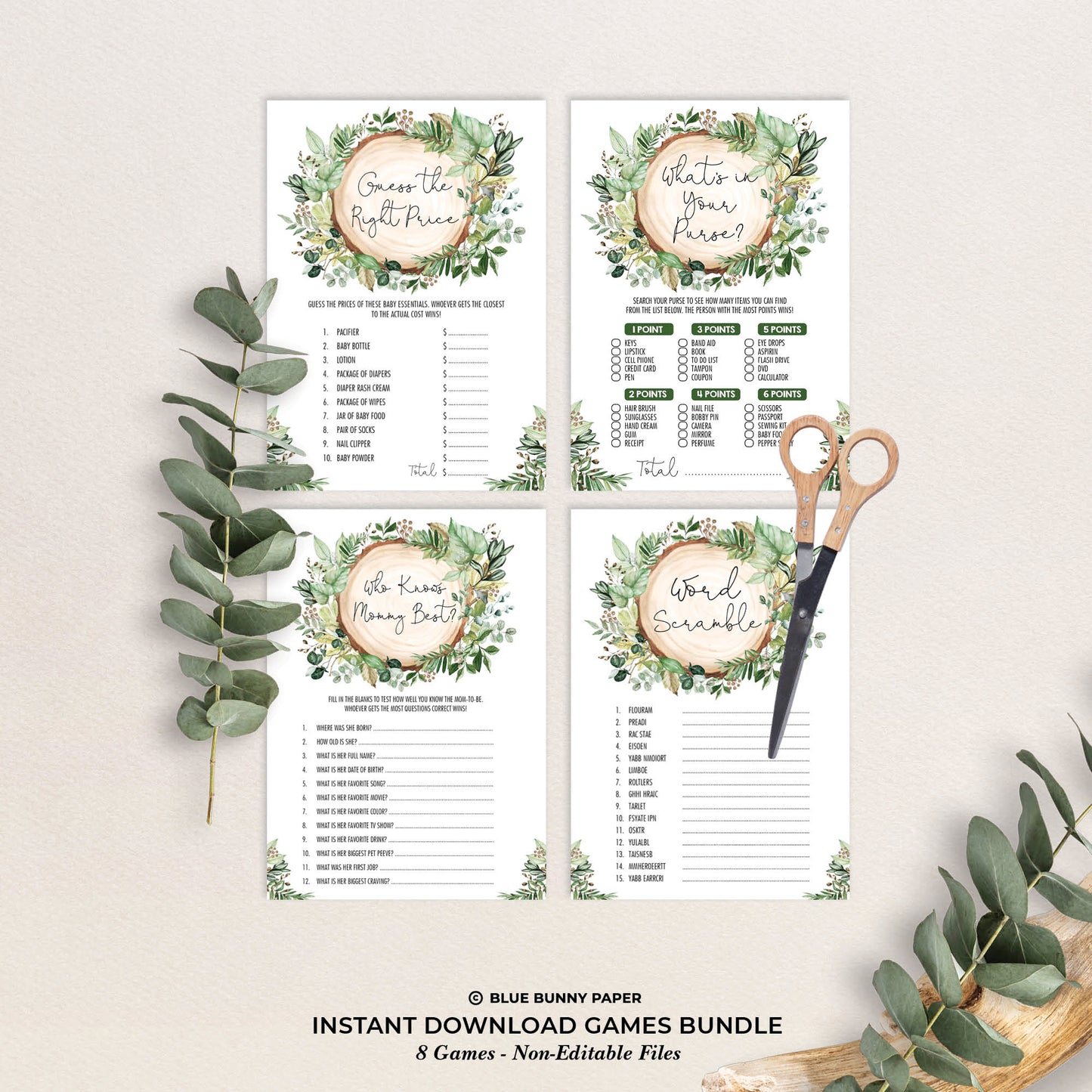Baby Shower Games Bundle