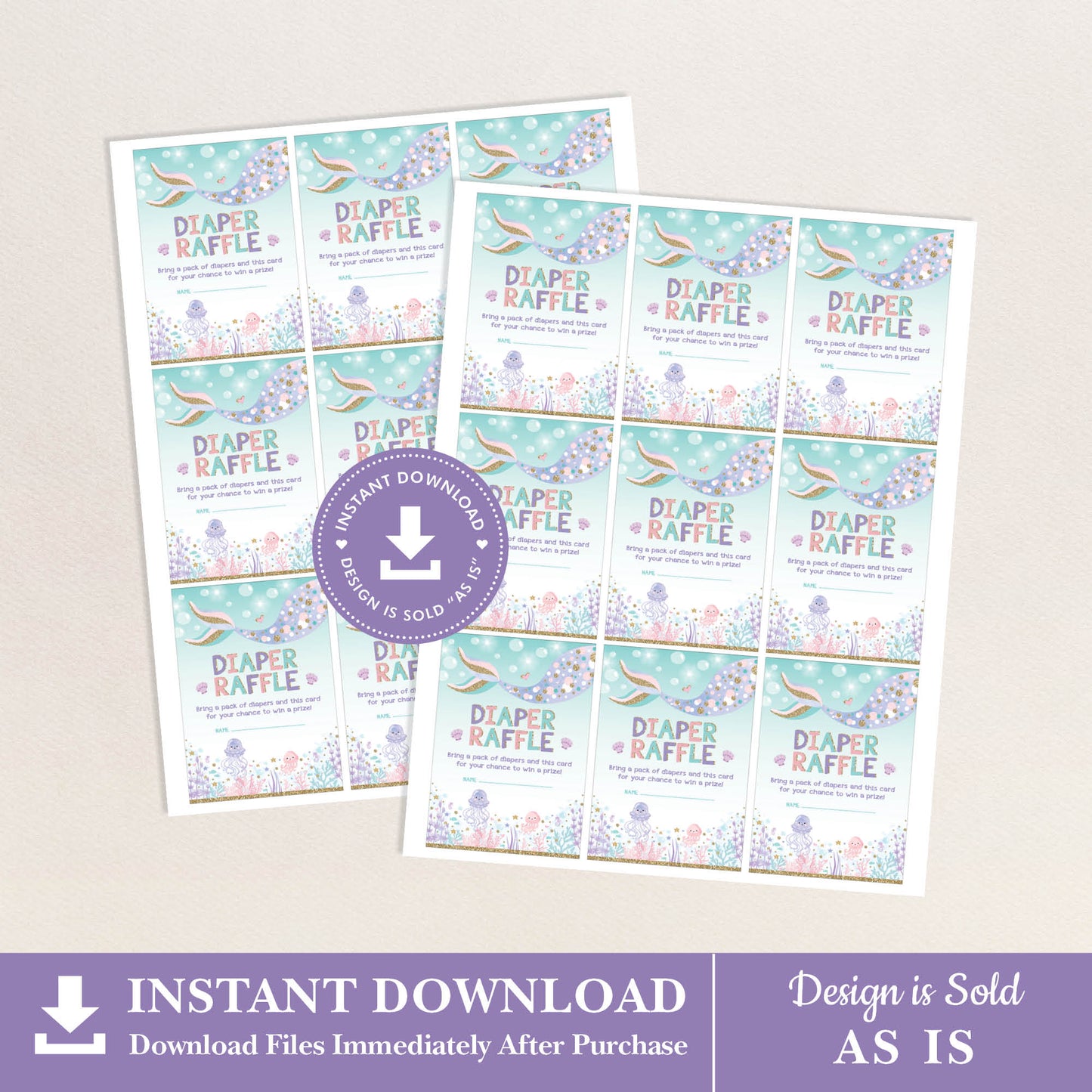 Diaper Raffle Card