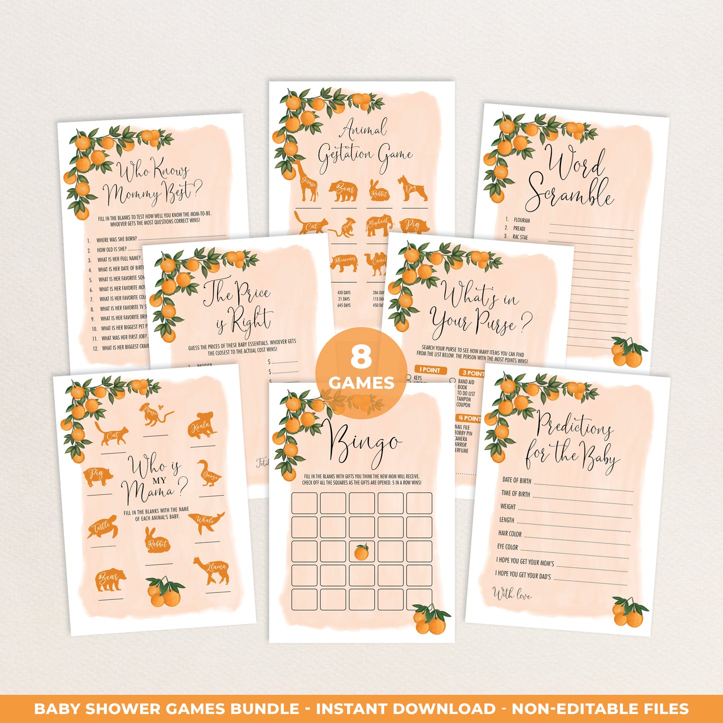 Baby Shower Games Bundle