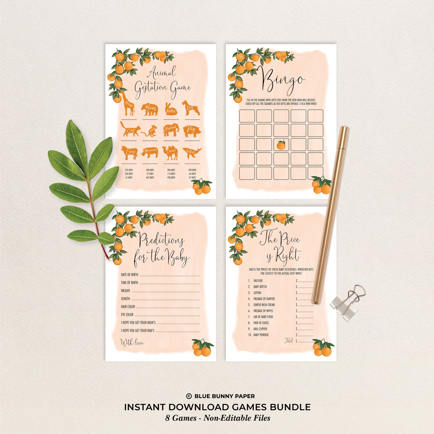 Baby Shower Games Bundle