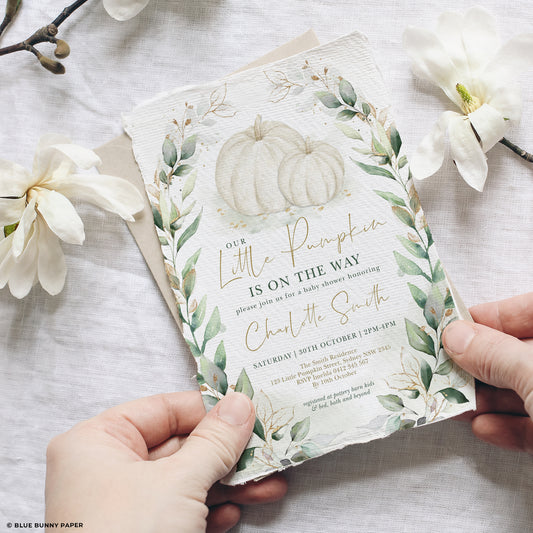 Pumpkin Baby Shower Invitation