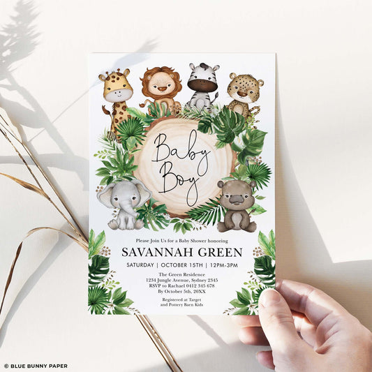 Jungle Baby Shower Invitation