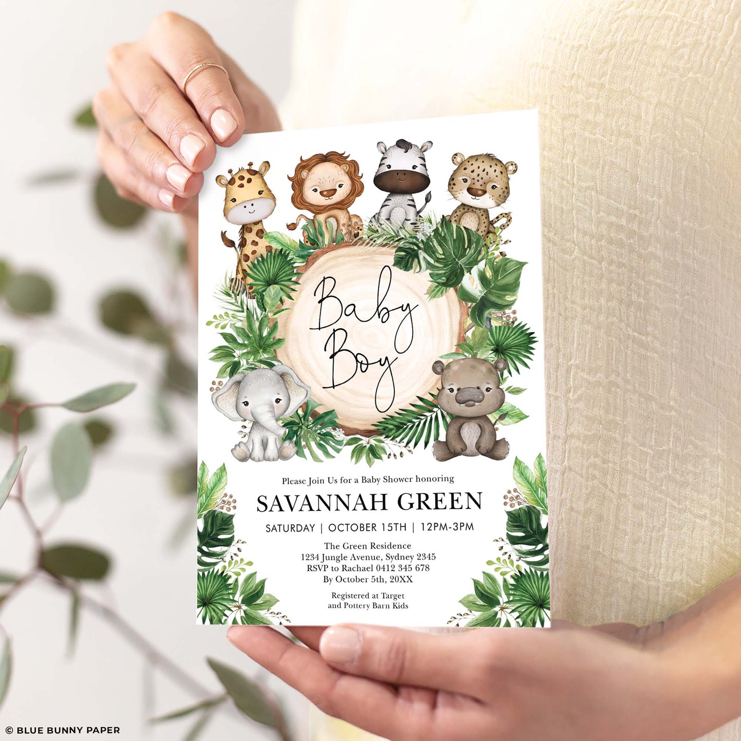 Jungle Baby Shower Invitation