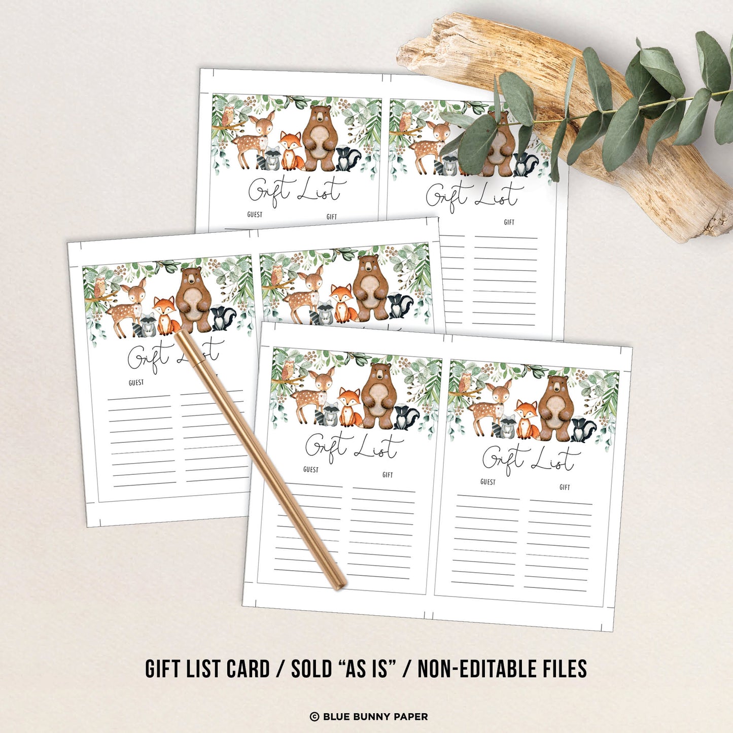 Gift List Card