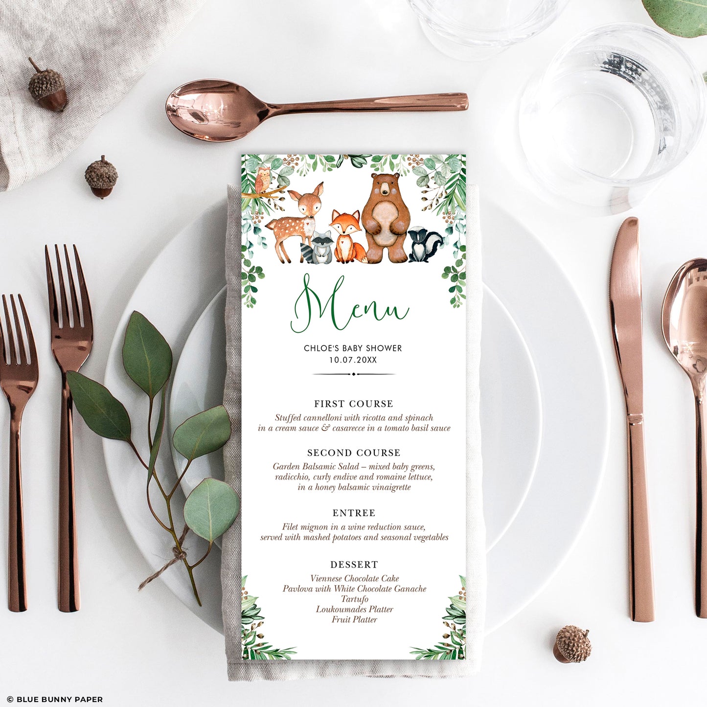 Party Menu Card