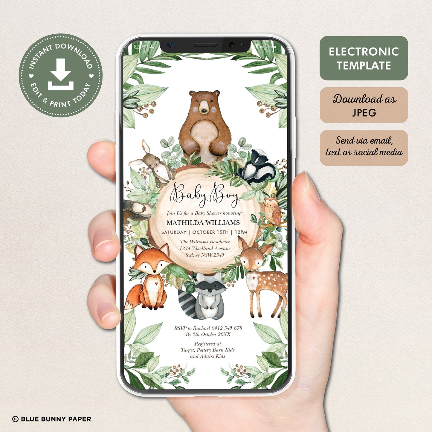 Electronic Baby Shower Invitation